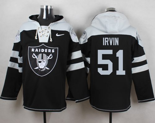 Nike Raiders #51 Bruce Irvin Black Player Pullover NFL Hoodie - Click Image to Close